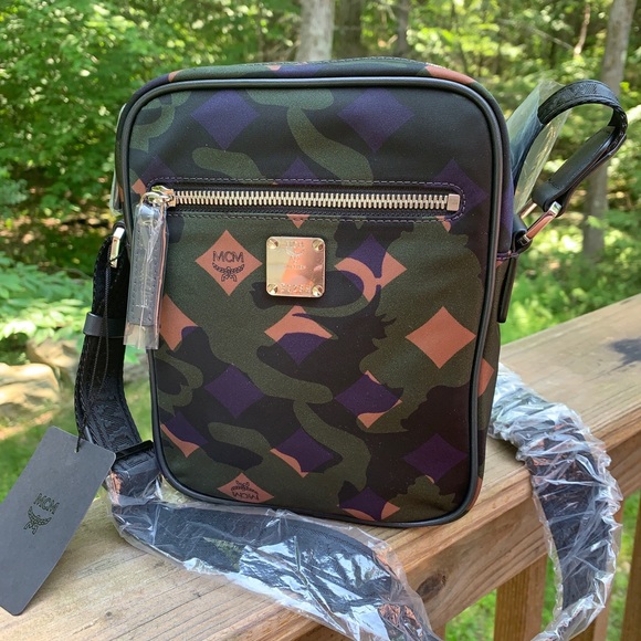 Handbags - ⛔️SOlD⛔️Authentic MCM Nylon/Leather zip camo Crosb